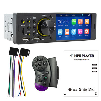 Leitor de DVD para Carro 4'' 1 Din HD Estéreo Processador de Sinal Digital Rádio Multimídia para Carro Vídeo Câmera de Ré MP5 Player