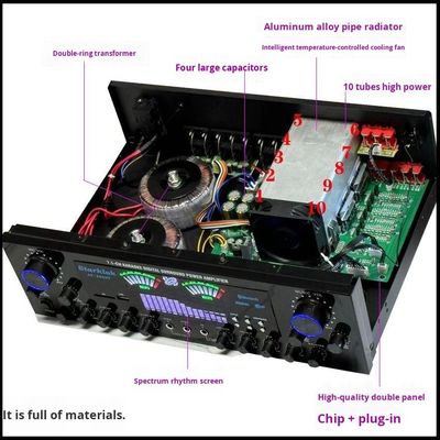 Conjunto: Home Theater Set 7.1 Canais Amplificador AV-888BT com Caixa de Som Cyclone No.9 com Subwoofer de 10 polegadas