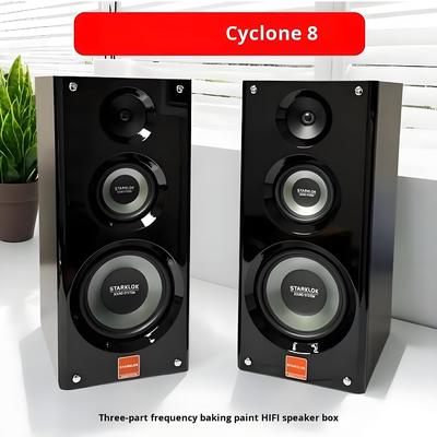 Traje:Ciclone No. 8 Alto-falante de amplificador doméstico de três vias pintado com amplificador SR8800 e subwoofer de 10 polegadas