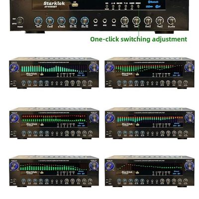 AV-9388BT/AV-999BT Amplificador Sem Fio BT Profissional de 2200W/1200W de 7 Canais de Alta Fidelidade Home Theater 7.1 Sistema de Alto-Falantes Metal