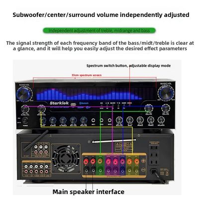 AV-8000SW Edição Premium 2200W Profissional Ultra-Alta Potência 7.1 Canal Receptor Amplificador Home Theater Exclusivo BT Wireless
