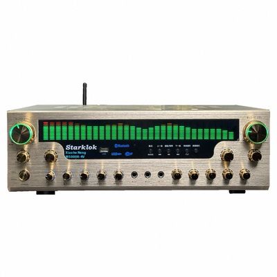 8000SW Versão principal 7.1 CH 2500W Amplificador para casa de alumínio completo Corpo de liga de ouro de duplo anel Amplificador estéreo de partição de vaca