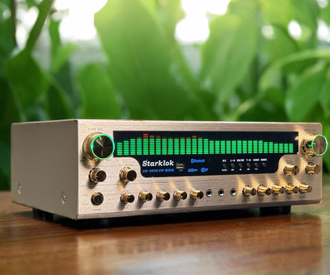 8000SW Versão principal 7.1 CH 2500W Amplificador para casa de alumínio completo Corpo de liga de ouro de duplo anel Amplificador estéreo de partição de vaca