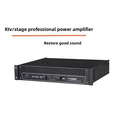 T-1200 T-1000 T-800 T-600 Amplificador AV KTV profissional de alta potência comercial 2*600W, amplificador de potência de estágio posterior puro de metal