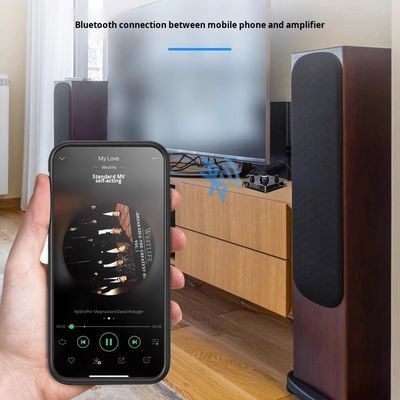 Amplificador Karaoke Sem Fio 2.0 Canais de Alta Potência 100W BT Decodificação Sem Perdas HDML ARC Fibra Óptica Coaxial Estoque de Eletrônicos