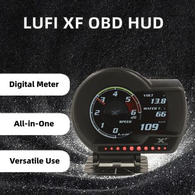 Obd2 Medidor de pressão automático digital de turbina Multifunção HUD Head-Up Display OBD Gauge Meter Eletrônica automática alta