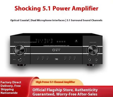 5.1CH 4200W Amplificador de Áudio Pro de Alta Potência com Anti-Feedback, BT Wireless, para Home Karaoke Stage Performance KTV Meeting