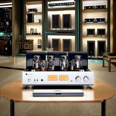 Amplificador de áudio HIFI com válvulas para casa A-Level 25W+25W, saída de alta potência, receptores de fone de ouvido integrados, alto-falantes, amplificador de classe