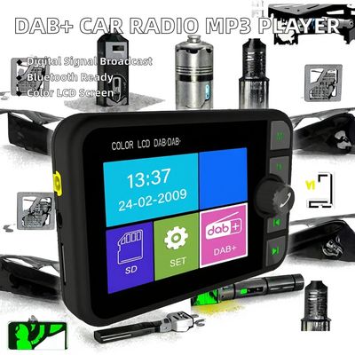 2.4-Inch Color LCD DAB/DAB+ Radio Receiver BT Wireless Compatible MP3 Player FM Car Digital Signal Broadcasting por 1 Ano