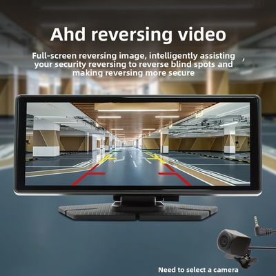 Creatall 8.1inch Portable All-in-One Car Navigation Device Wireless CarPlay Frente traseira Dual Recording Dash Cam para Painel