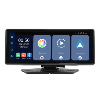Creatall 8.1inch Portable All-in-One Car Navigation Device Wireless CarPlay Frente traseira Dual Recording Dash Cam para Painel