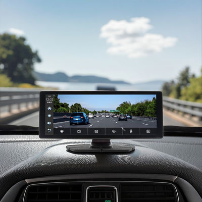 Creatall Dash Cam Portátil de 10,26 polegadas com Duas Lentes e Gravação Dupla, Câmera Frontal e Traseira para CarPlay, Navegação e Carros de Exportação