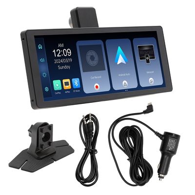 Creatall Dash Cam Portátil de 10,26 polegadas com Duas Lentes e Gravação Dupla, Câmera Frontal e Traseira para CarPlay, Navegação e Carros de Exportação