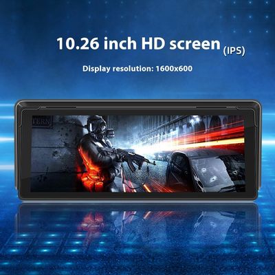 Creatall Reprodutor MP5 Portátil para Carro de 10,26 polegadas para Câmera de Visão Traseira HD BT Transmissor FM CarPlay Sem Fio Painel Dashboard