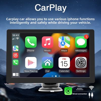 Creatall MP5 Portátil de 9 polegadas de Alta Definição com Tela Grande para Carplay com Fio/Sem Fio para Bluetooth no Painel - 1 Ano de Garantia