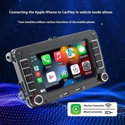 Creatall Navegação GPS para Carro Android de 7 Polegadas com Tela Grande HD para Bluetooth CarPlay Câmera de Ré Compatível com Volkswagen USB