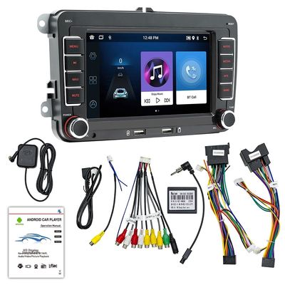 Creatall Navegação GPS para Carro Android de 7 Polegadas com Tela Grande HD para Bluetooth CarPlay Câmera de Ré Compatível com Volkswagen USB