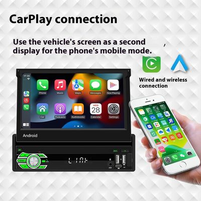 Creatall All-in-One 7 polegadas Android Auto GPS Navegação Retrátil tela HD Rearview Wireless CarPlay para uso automotivo