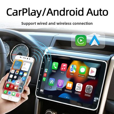 Creatall 10,1 polegadas carro de controle central Android GPS unidade de navegação CarPlay para BT USB 360 graus Rotating Screen Single Head