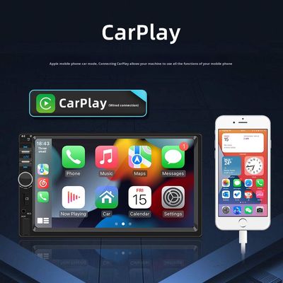 Rádio de carro com tela grande HD de 7 polegadas Creatall Central Control MP5 BT Player com CarPlay USB Suporte WAV MP3 APE AAC FLAC Portátil