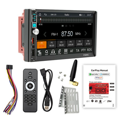 Creatall 7-Inch Dual Reel Reverse Camera MP5 Player para Bluetooth Central Control Screen CarPlay Navegação Android Auto Mirror