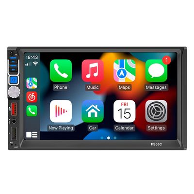 Creatall 7-Inch Dual Reel Reverse Camera MP5 Player para Bluetooth Central Control Screen CarPlay Navegação Android Auto Mirror