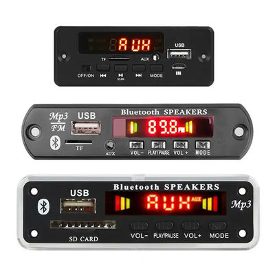 MP3 Player USB Module BT 5.0 MP3 Decoder Board FM AUX Amplificador de potência de gravação de rádio