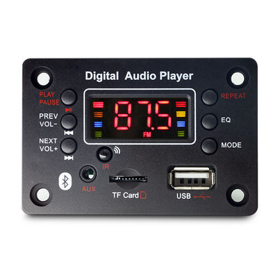 Bluetooth MP3 Decoder Board com USB FM Radio Voice Recorder Função Suporta Uso WAV e tela