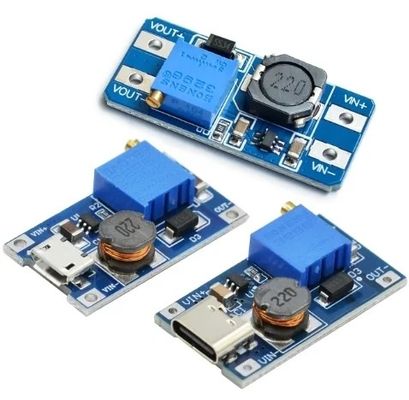 Creatall MT3608 Módulo de impulso CC-DC 2A Boost Board Voltagem de entrada 2-24V Voltagem de saída 30V