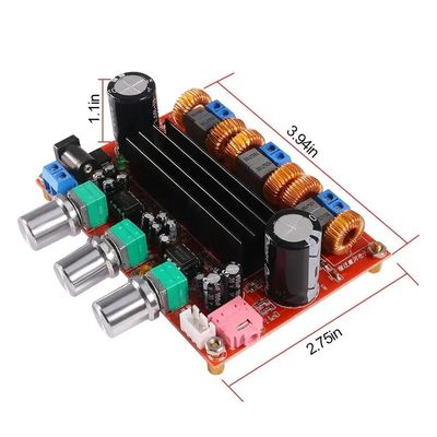 Módulo de áudio TPA3116D2 placa amplificadora de potência classe D de 2.1 canais com potência de saída de 200 W e ampla tensão DC12-24V