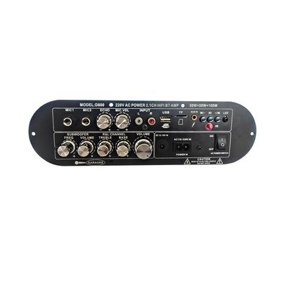 D800 DJ profissional / Karaoke Bluetooth Amplificador Digital 2.0 Canal 12V Subwoofer recarregável Alto / baixo som de alta potência