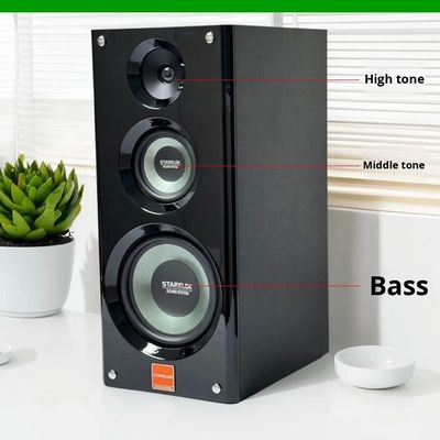 Traje:Ciclone No. 8 Alto-falante de amplificador doméstico de três vias pintado com amplificador SR8800 e subwoofer de 10 polegadas