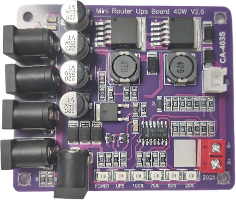 CA-403S Mini Router Uninterruptible Power Supply Board com 40W de saída 11,1V de entrada de bateria e proteção contra curto-circuito